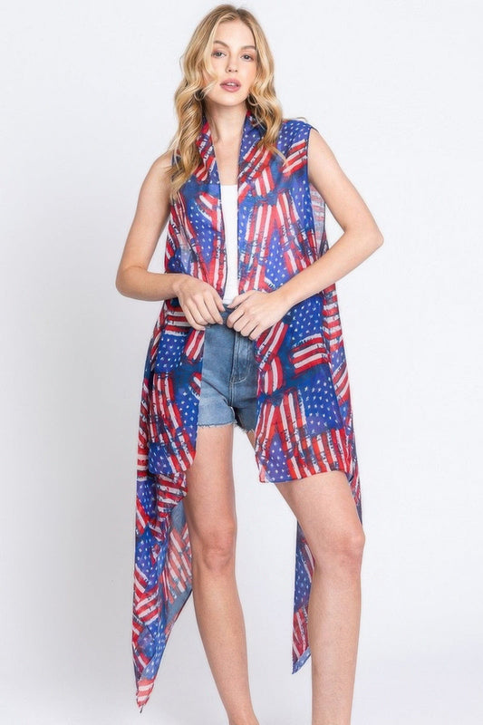 AnchorFinds.com Multicolor / One size fits all American Flag Vest