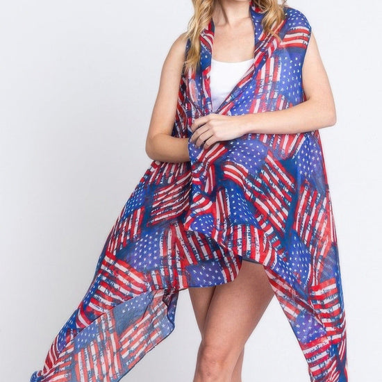 AnchorFinds.com Multicolor / One size fits all American Flag Vest