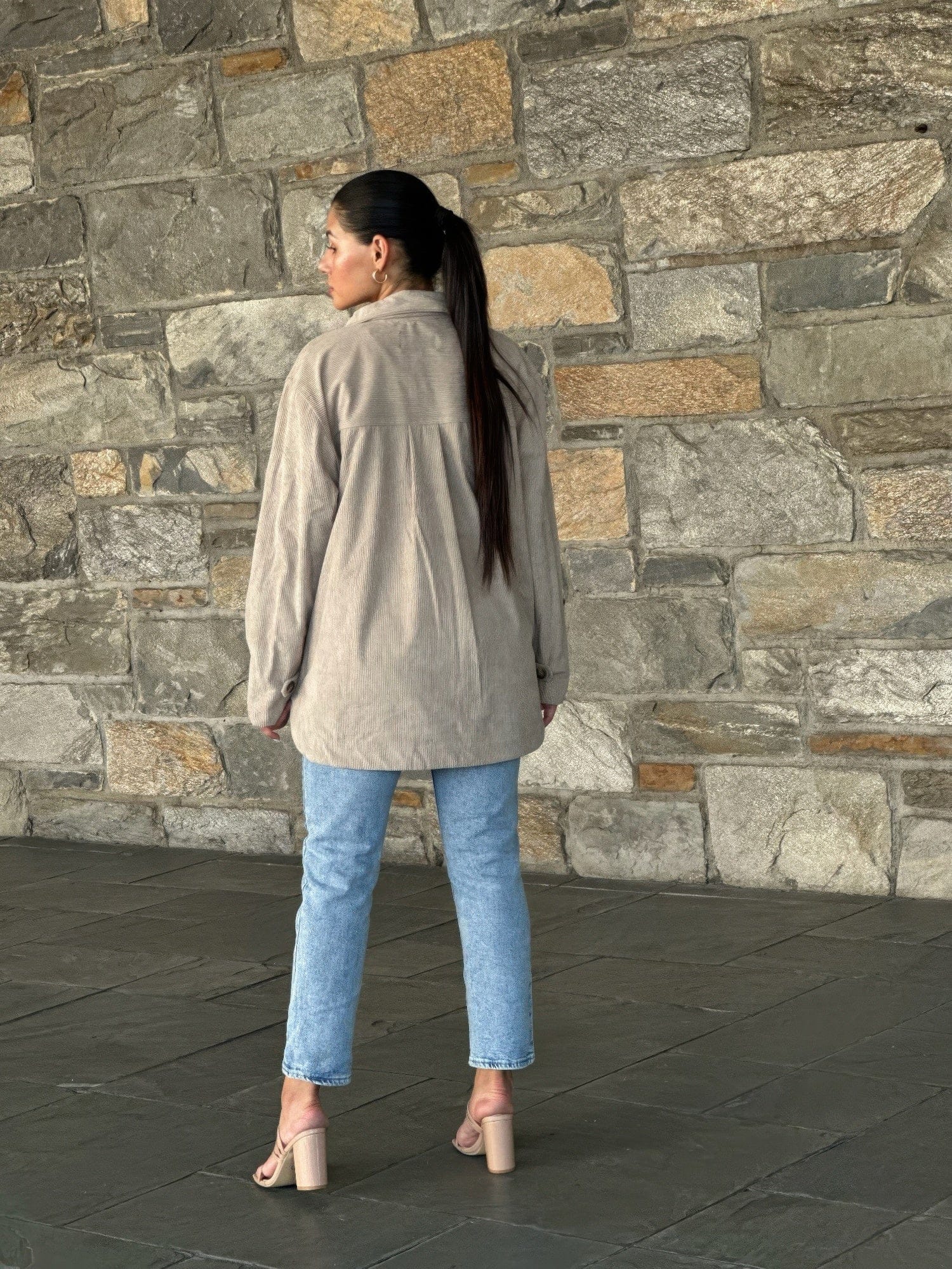 AnchorFinds.com Oversized Corduroy Shacket Button Down Utility