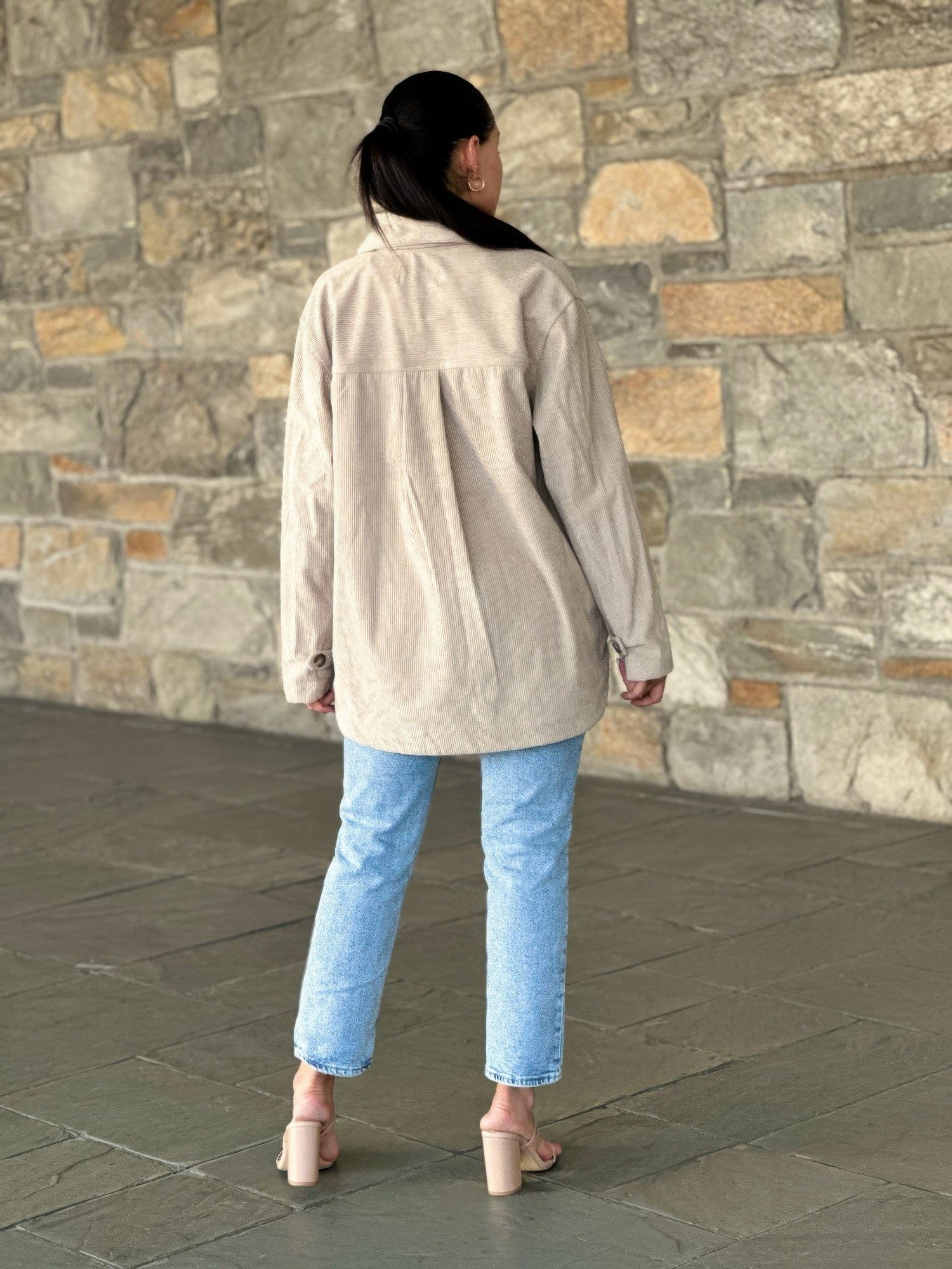 AnchorFinds.com Oversized Corduroy Shacket Button Down Utility