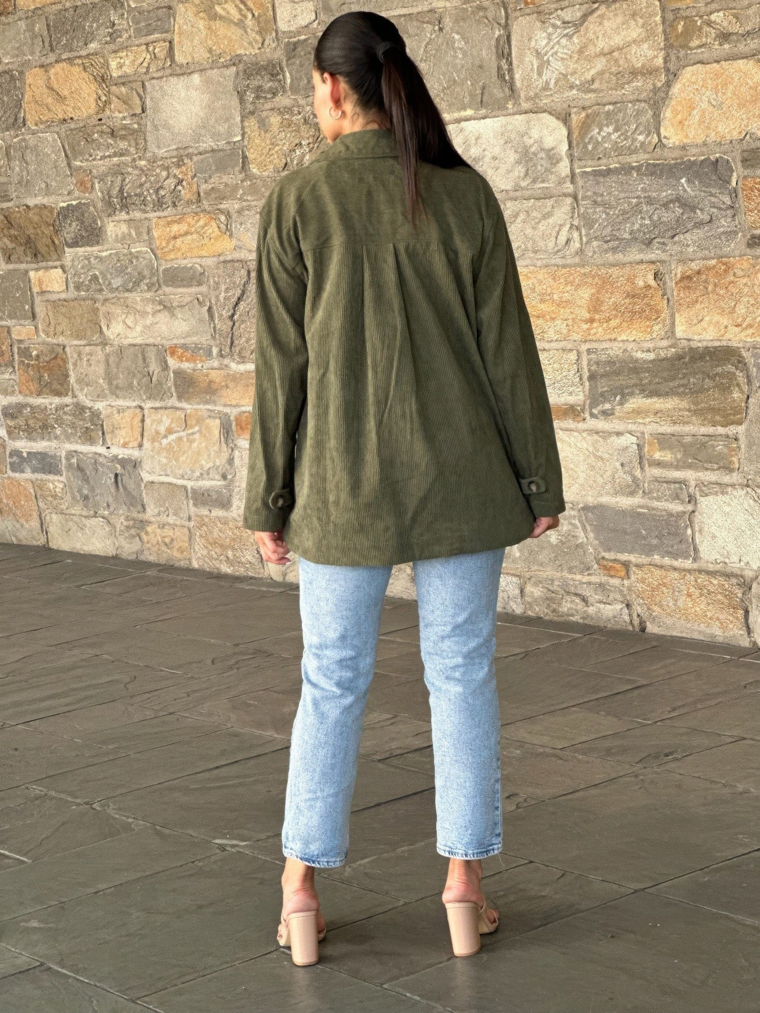 AnchorFinds.com Oversized Corduroy Shacket Button Down Utility