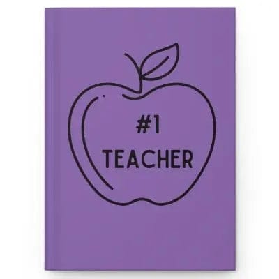 AnchorFinds.com Paper products Light Purple #1 Teacher Hardcover Journal Matte: A Must-Have for Educators