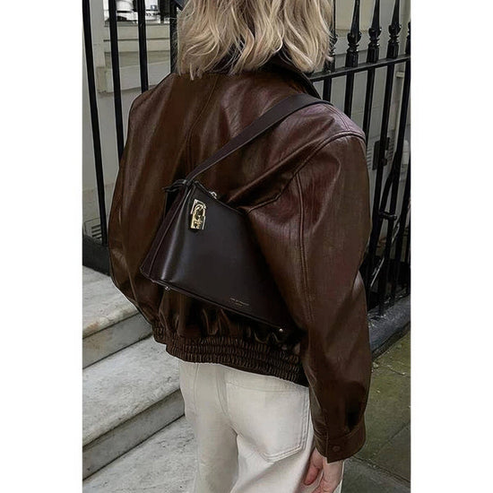 AnchorFinds.com Solid Long Sleeve Short Lapel Zipper Jacket