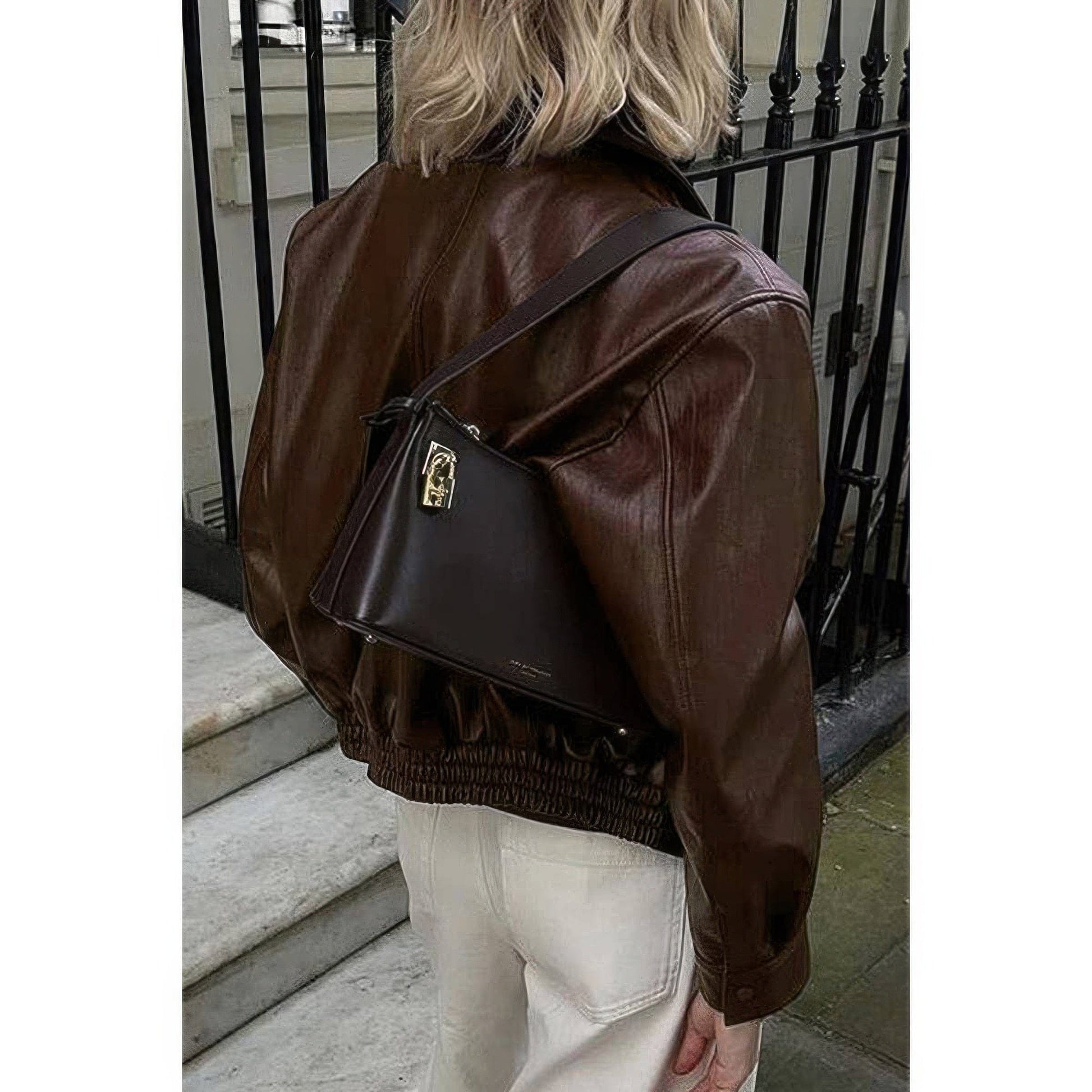 AnchorFinds.com Solid Long Sleeve Short Lapel Zipper Jacket