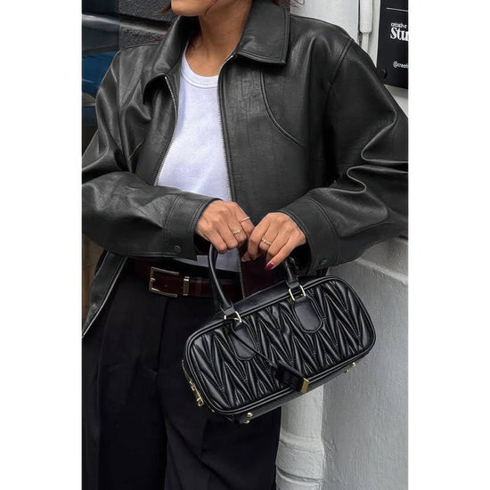 AnchorFinds.com Solid Long Sleeve Short Lapel Zipper Jacket