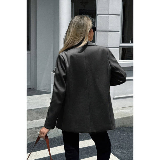 AnchorFinds.com Solid Notch Lapel Single Breasted Blazer