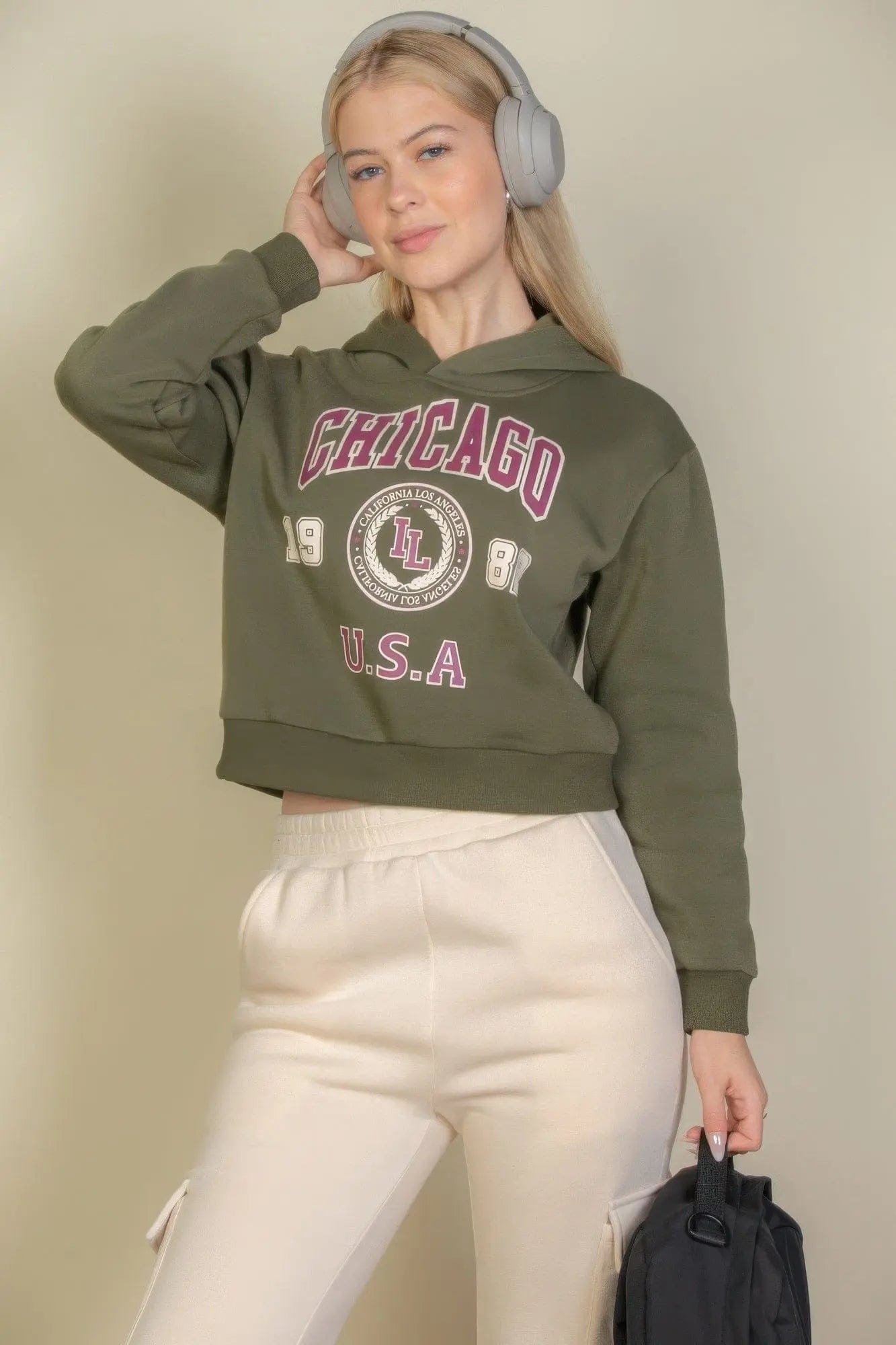 AnchorFinds.com Sweatshirt Chicago Graphic  Pull Over Hoodie Drop Shoulder