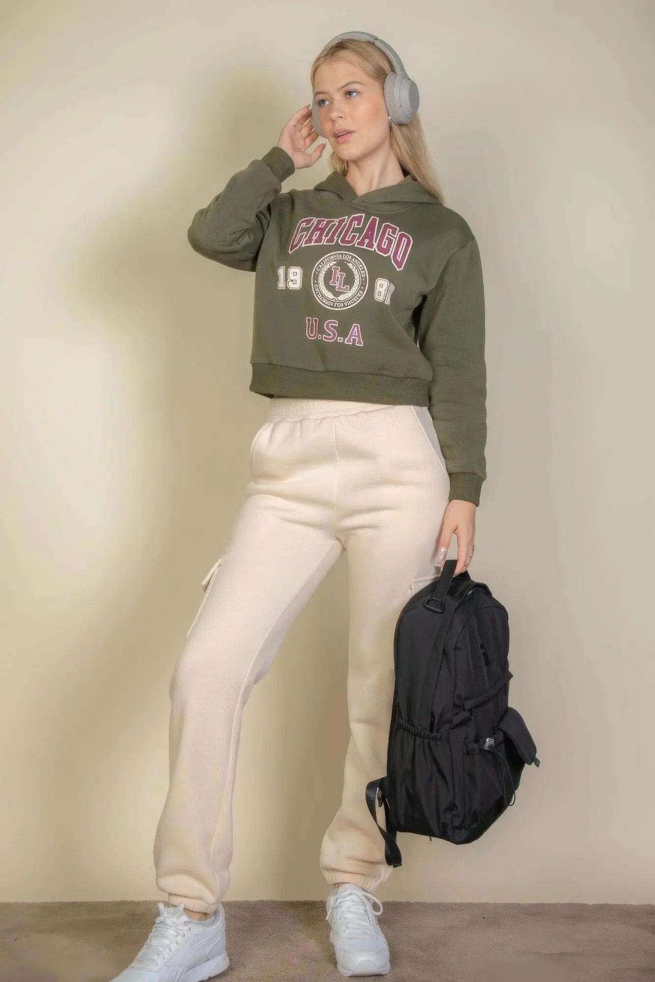 AnchorFinds.com Sweatshirt Chicago Graphic  Pull Over Hoodie Drop Shoulder