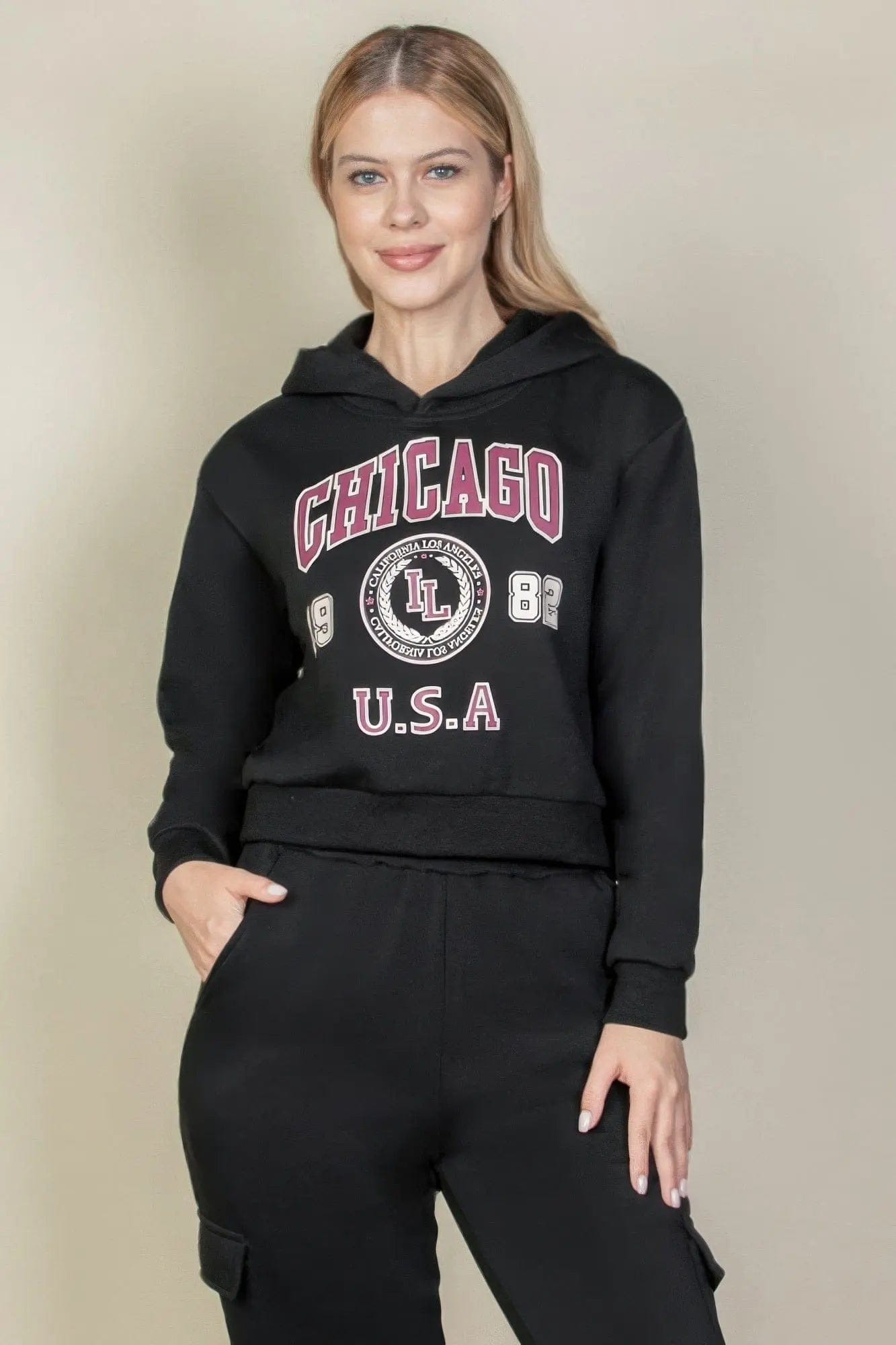 AnchorFinds.com Sweatshirt Chicago Graphic  Pull Over Hoodie Drop Shoulder