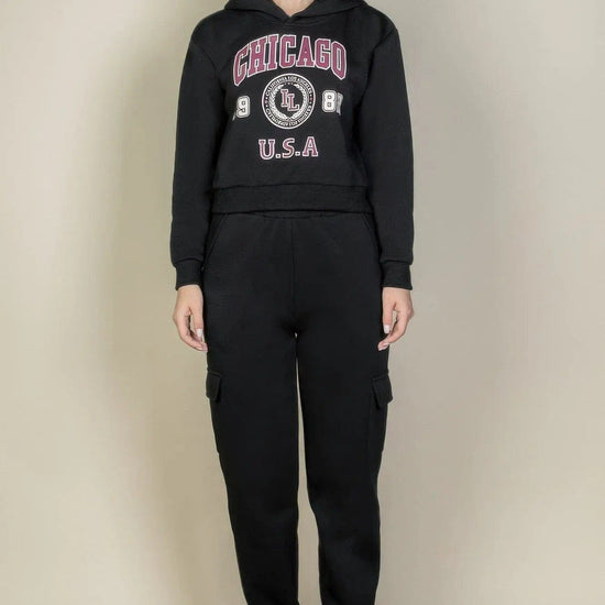 AnchorFinds.com Sweatshirt Chicago Graphic  Pull Over Hoodie Drop Shoulder