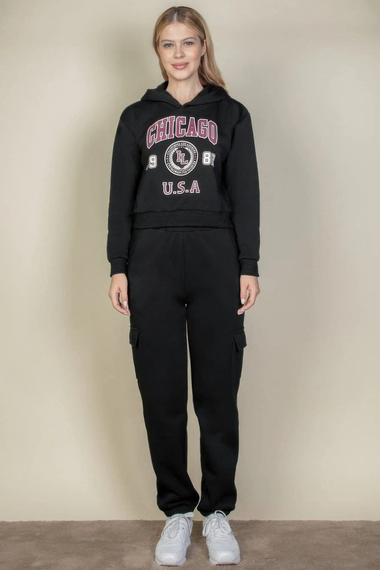 AnchorFinds.com Sweatshirt Chicago Graphic  Pull Over Hoodie Drop Shoulder