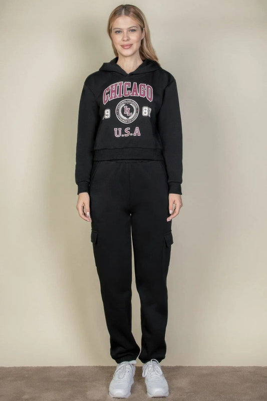 AnchorFinds.com Sweatshirt Chicago Graphic  Pull Over Hoodie Drop Shoulder