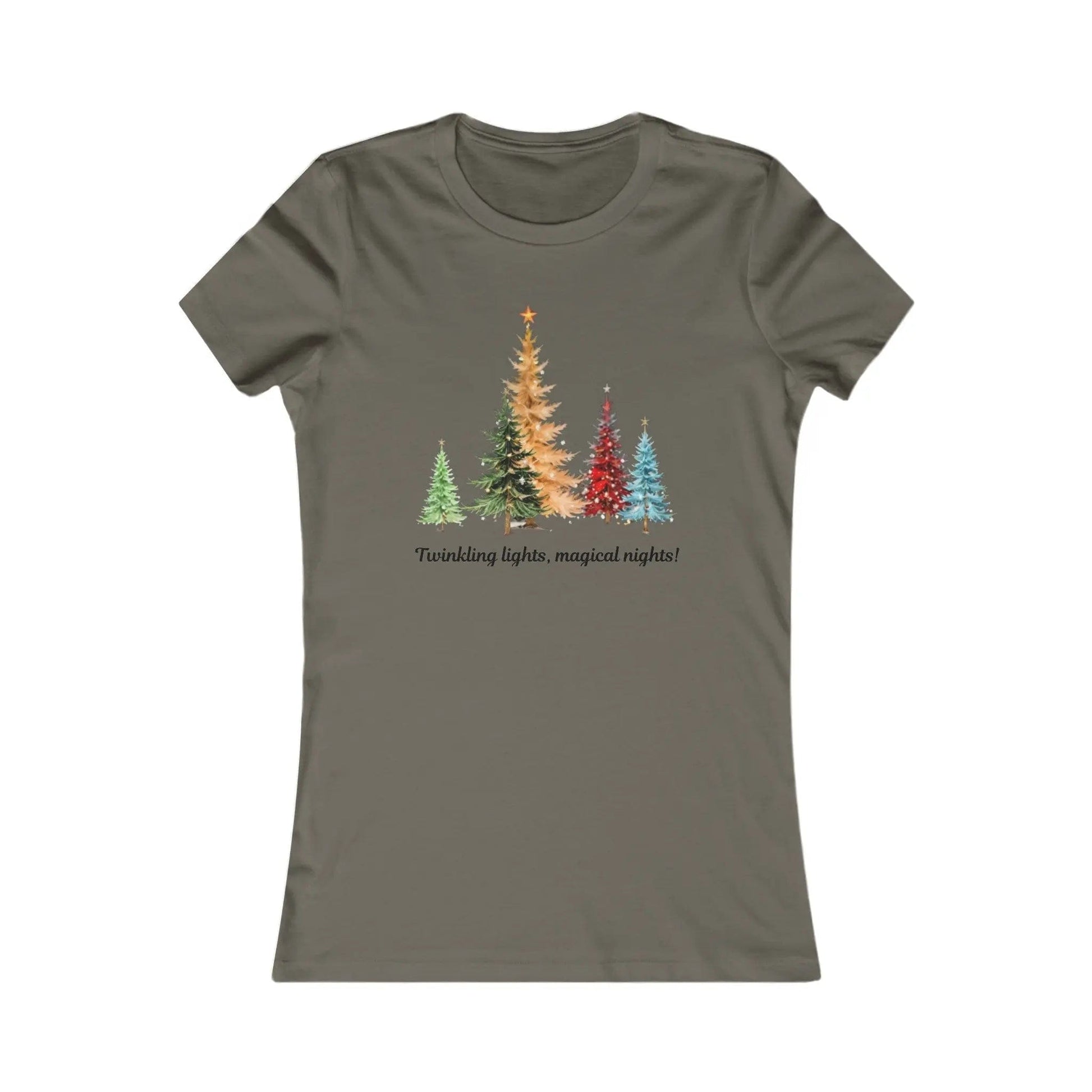 AnchorFinds.com T-Shirt Army / L Twinkling Lights, Magical Nights Women's Favorite Tee