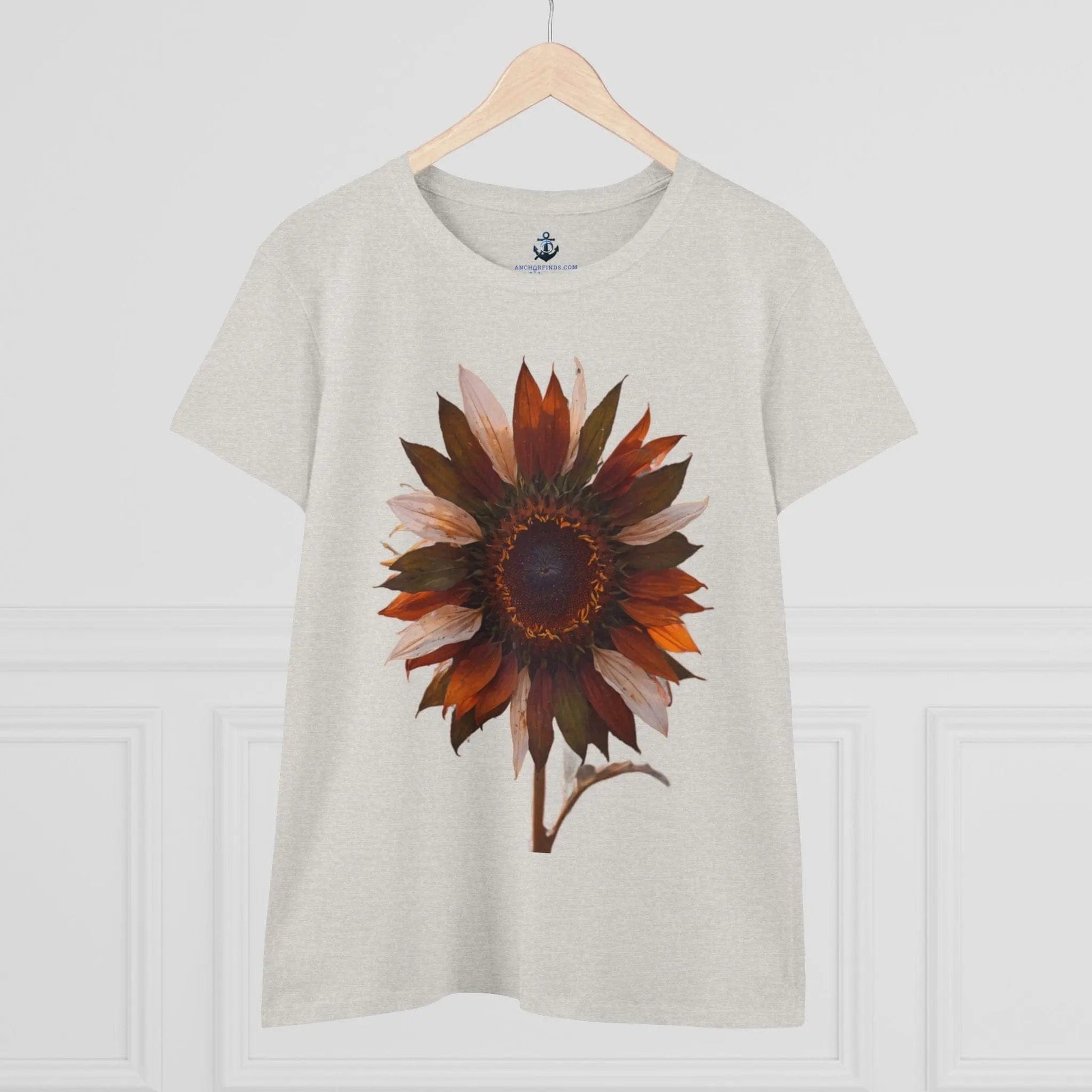 AnchorFinds.com T-Shirt Ash / XL Sunflower Women's Midweight Cotton Tee