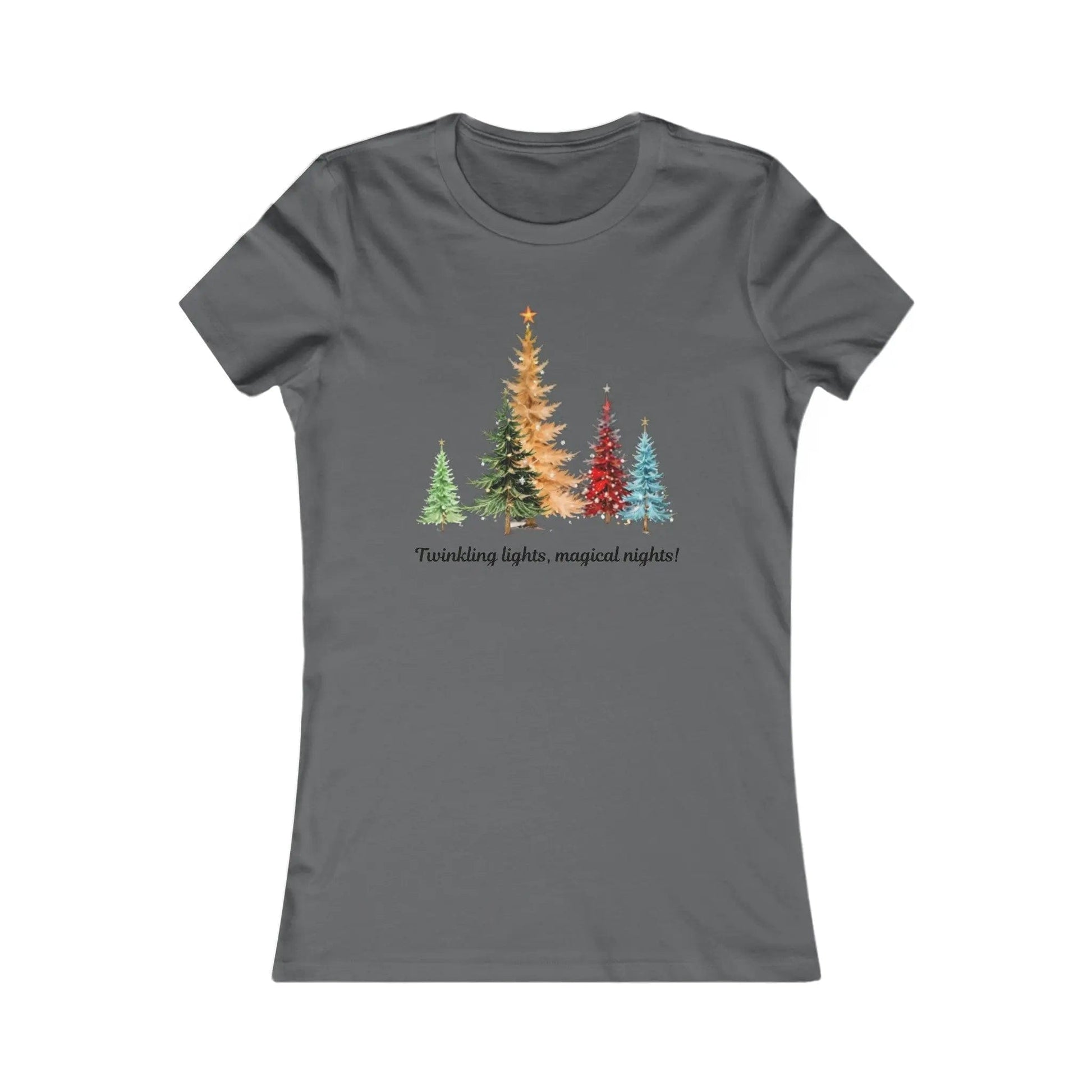 AnchorFinds.com T-Shirt Asphalt / S Twinkling Lights, Magical Nights Women's Favorite Tee