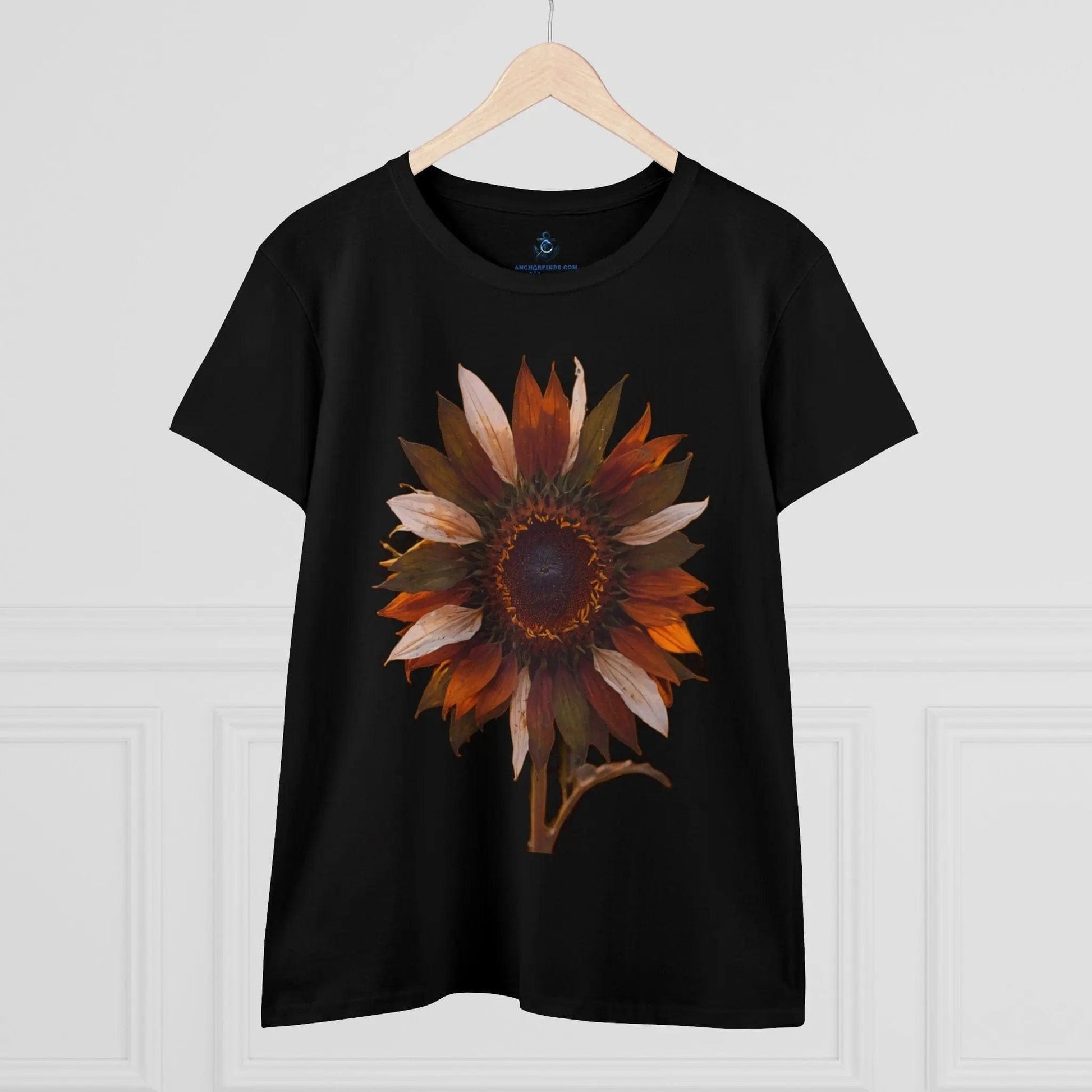 AnchorFinds.com T-Shirt Black / S Sunflower Women's Midweight Cotton Tee