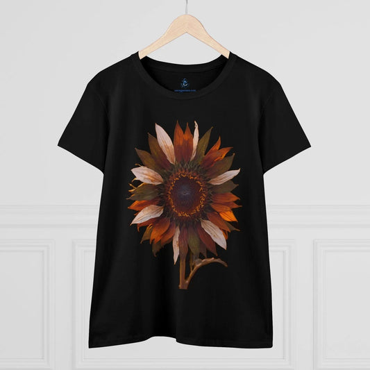 AnchorFinds.com T-Shirt Black / S Sunflower Women's Midweight Cotton Tee