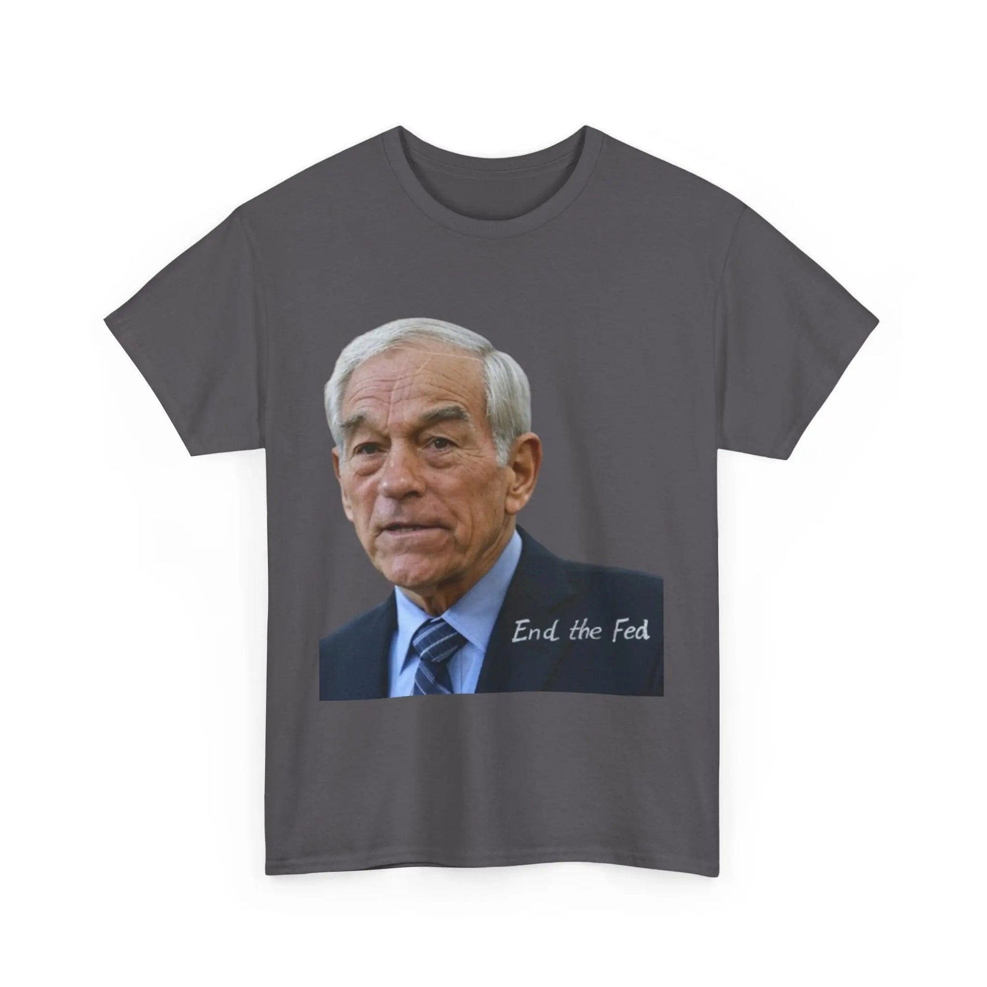 AnchorFinds.com T-Shirt Charcoal / S End the Fed Ron Paul Unisex Heavy Cotton Tee