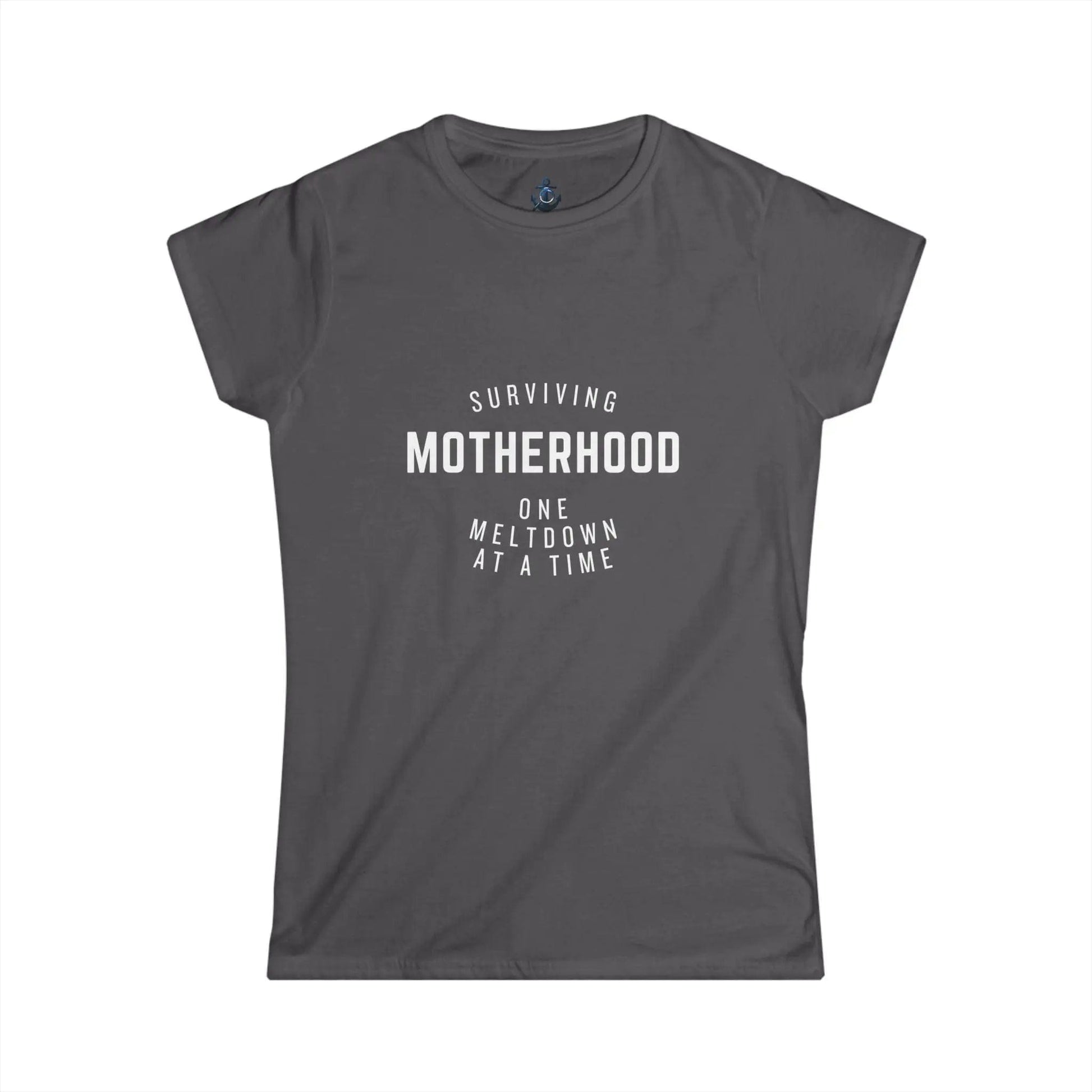 AnchorFinds.com T-Shirt Charcoal / S Surviving Motherhood Meltdown Women's Softstyle Tee