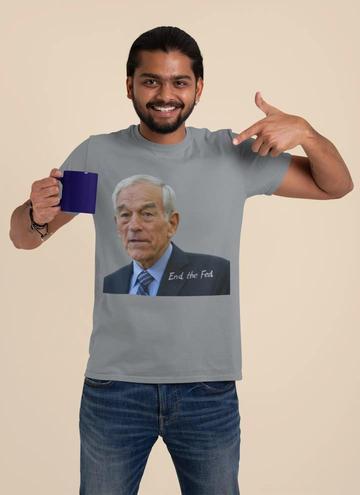 AnchorFinds.com T-Shirt End the Fed Ron Paul Unisex Heavy Cotton Tee