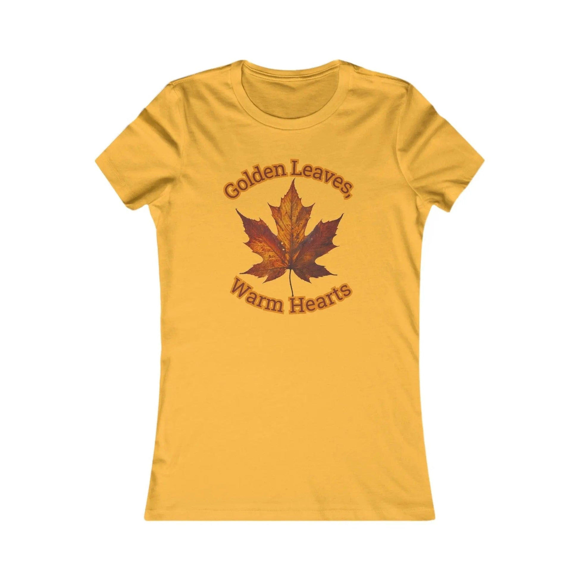 AnchorFinds.com T-Shirt Gold / S Golden Leaves, Warm Hearts Women's Favorite Tee