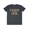 AnchorFinds.com T-Shirt Heather Navy / S Faith Over Fear Men's Lightweight Fashion Tee