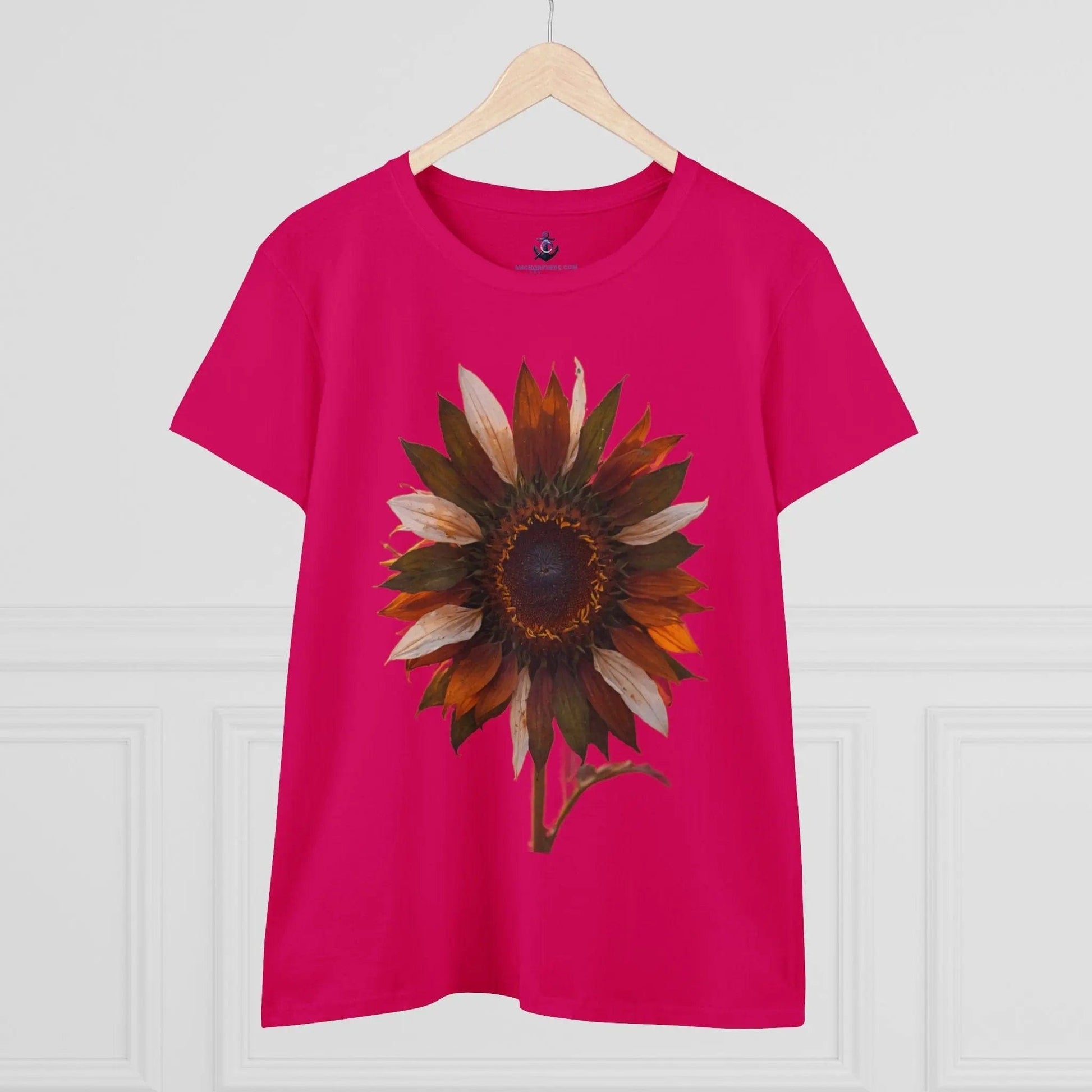 AnchorFinds.com T-Shirt Heliconia / S Sunflower Women's Midweight Cotton Tee