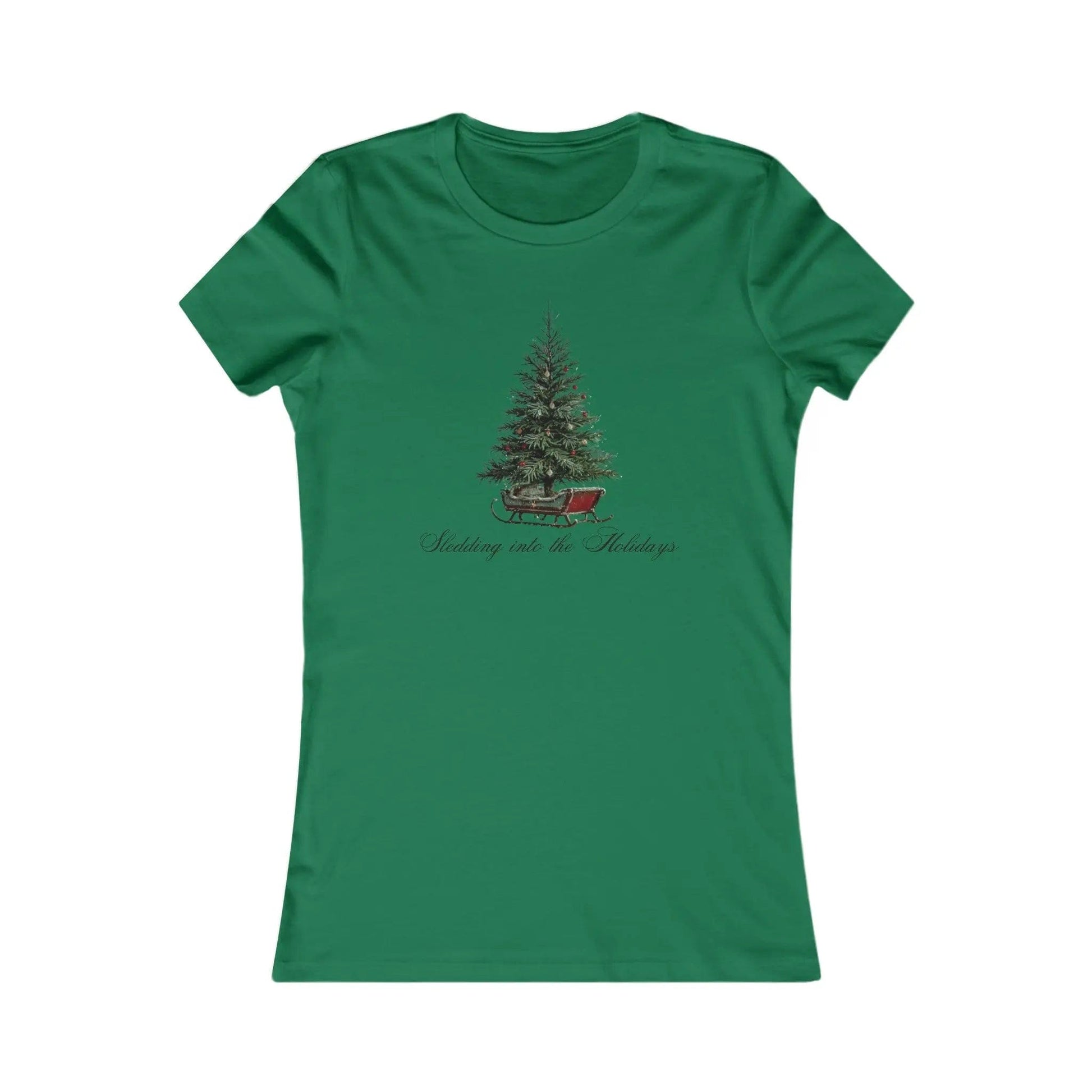 AnchorFinds.com T-Shirt Kelly / S Sledding into the Holidays Women's Favorite Tee