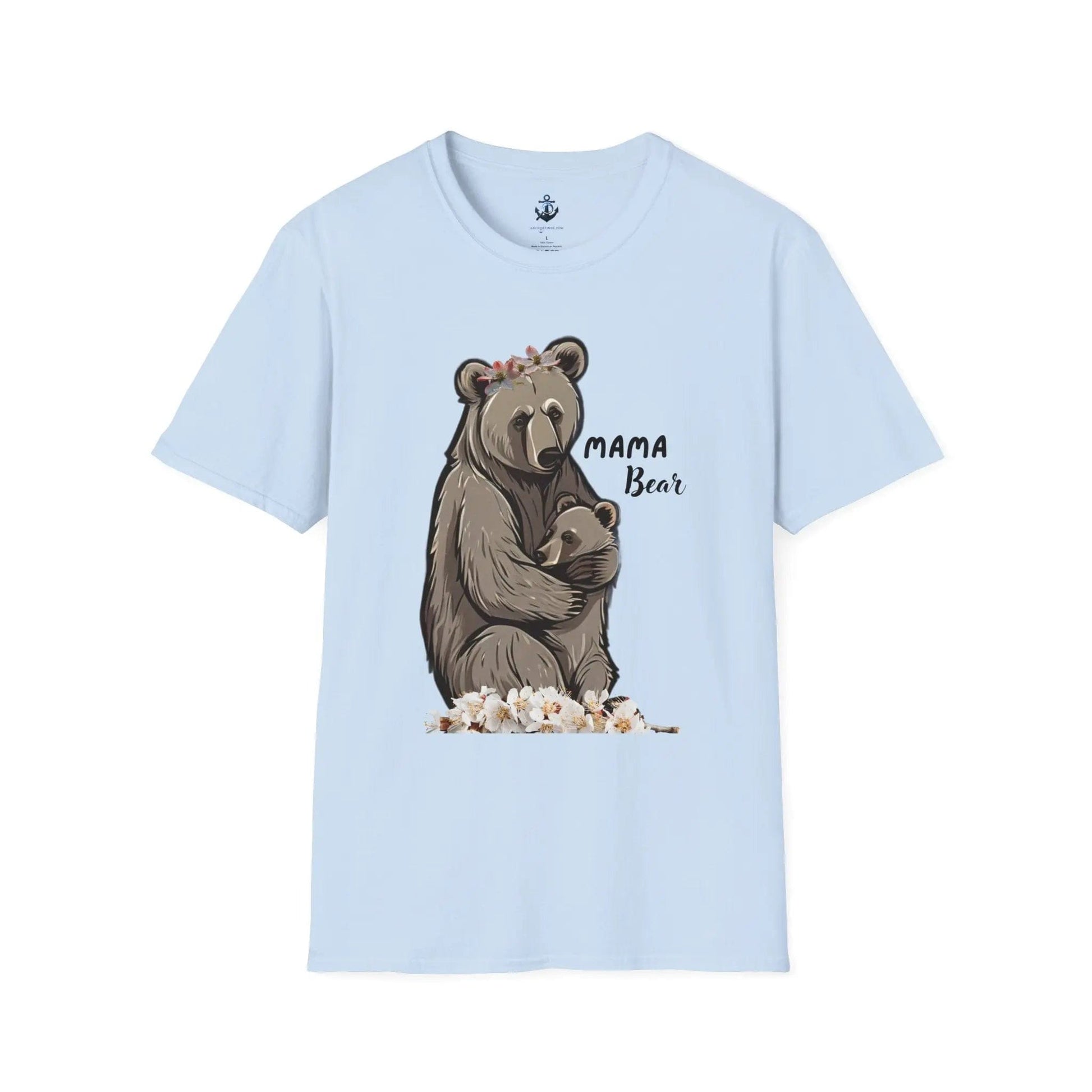 AnchorFinds.com T-Shirt Light Blue / S Mama Bear Unisex Softstyle T-Shirt: Comfort and Style for Every Occasion
