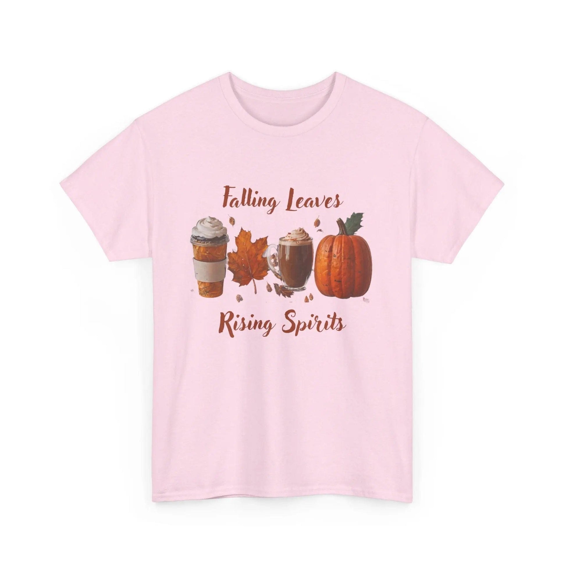 AnchorFinds.com T-Shirt Light Pink / S Falling Leaves Rising Spirits Unisex Heavy Cotton Tee: Classic Comfort and Style