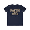 AnchorFinds.com T-Shirt Navy / S Faith Over Fear Men's Lightweight Fashion Tee
