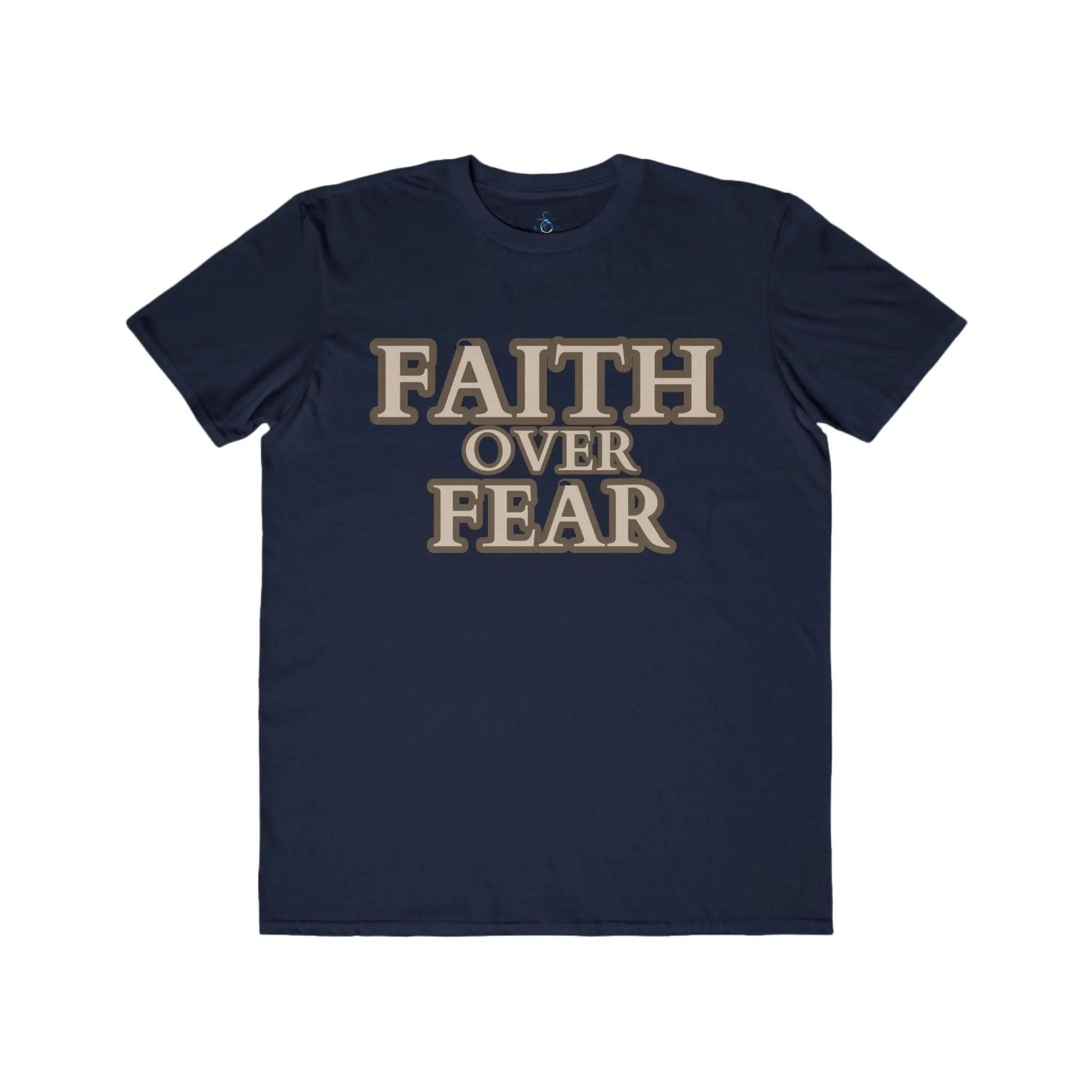 AnchorFinds.com T-Shirt Navy / S Faith Over Fear Men's Lightweight Fashion Tee
