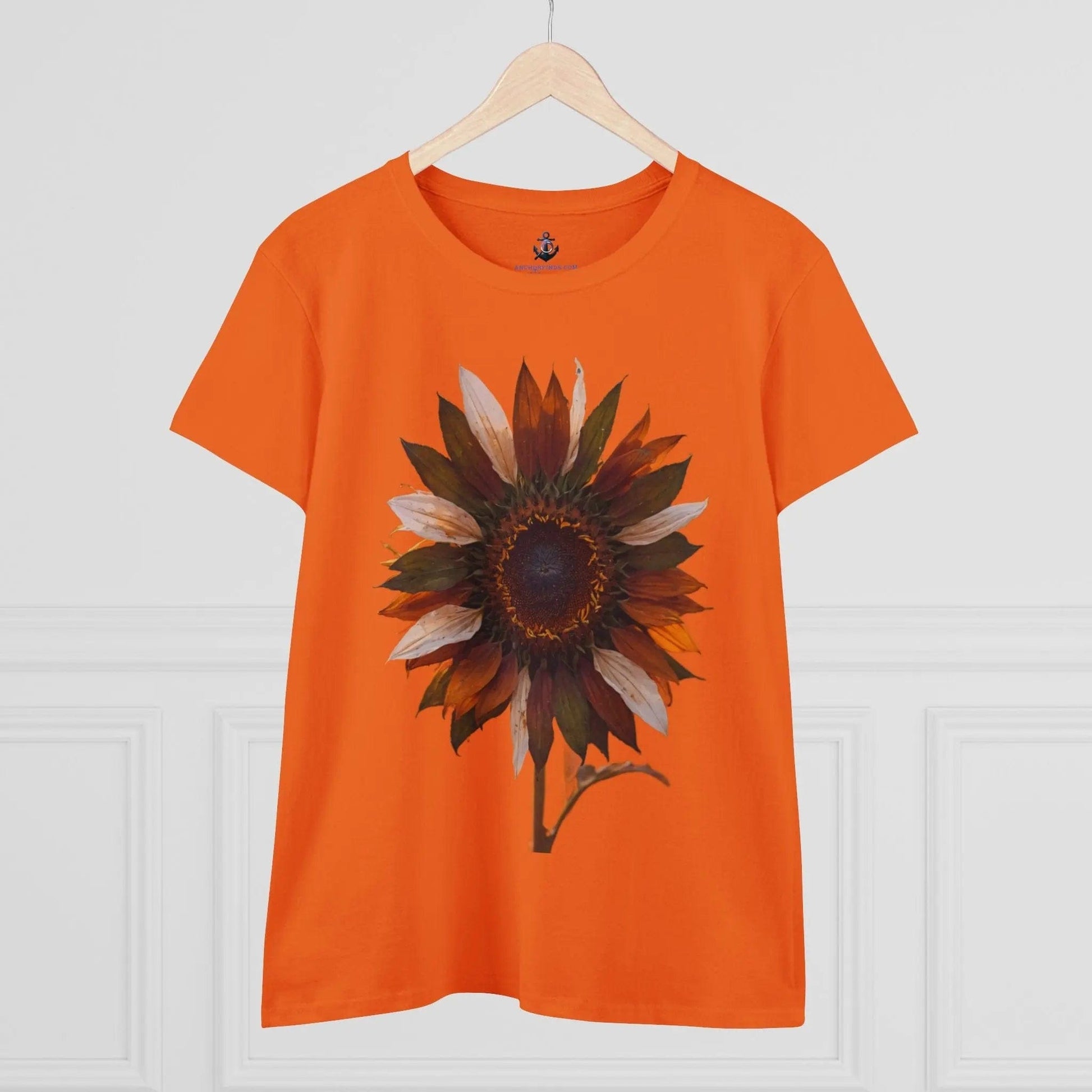AnchorFinds.com T-Shirt Orange / S Sunflower Women's Midweight Cotton Tee