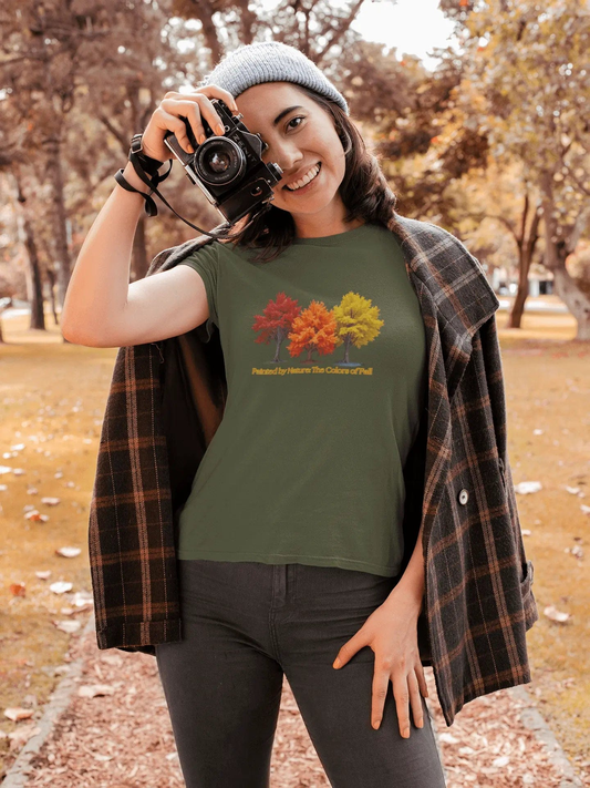 AnchorFinds.com T-Shirt Painted By Nature: The Colors of Fall Women's Favorite Tee: Style Meets Comfort