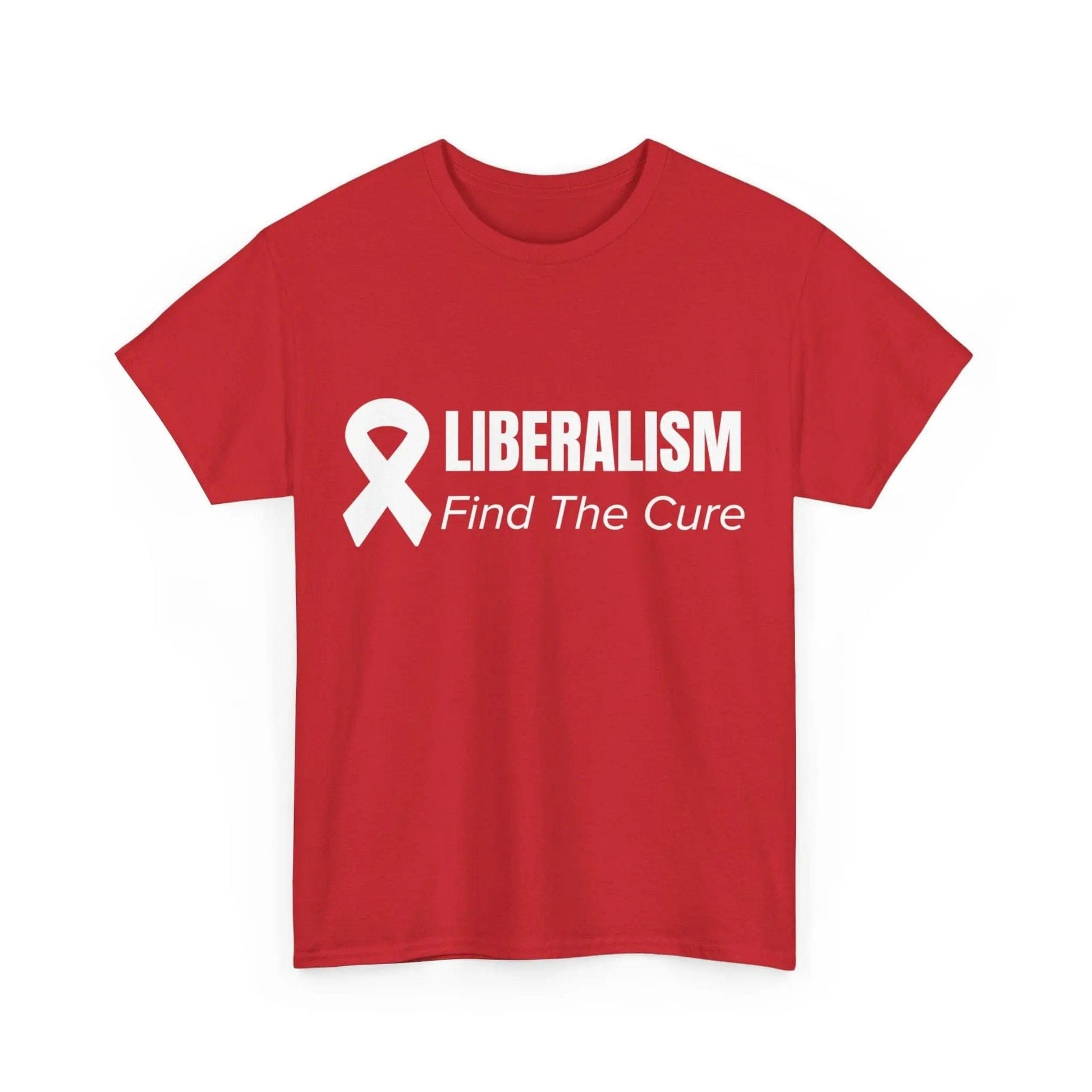 AnchorFinds.com T-Shirt Red / S Liberalism Find The Cure Unisex Heavy Cotton Tee: Comfort, Durability, and Style