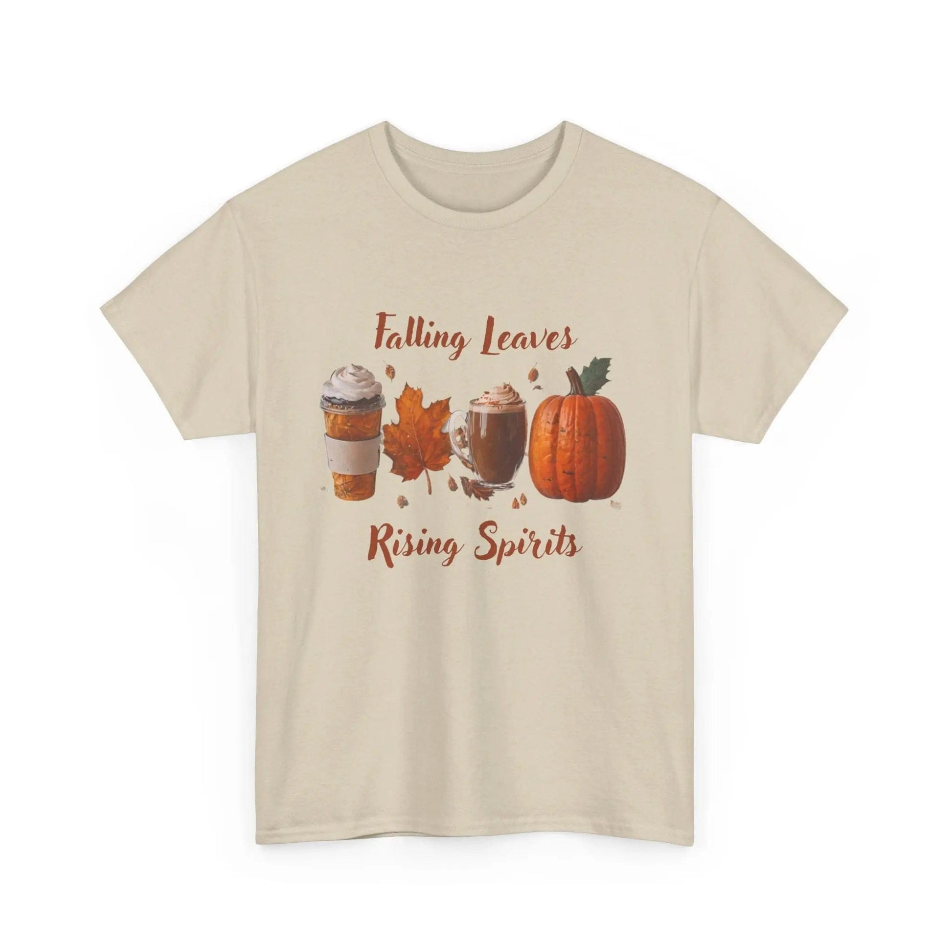 AnchorFinds.com T-Shirt Sand / S Falling Leaves Rising Spirits Unisex Heavy Cotton Tee: Classic Comfort and Style