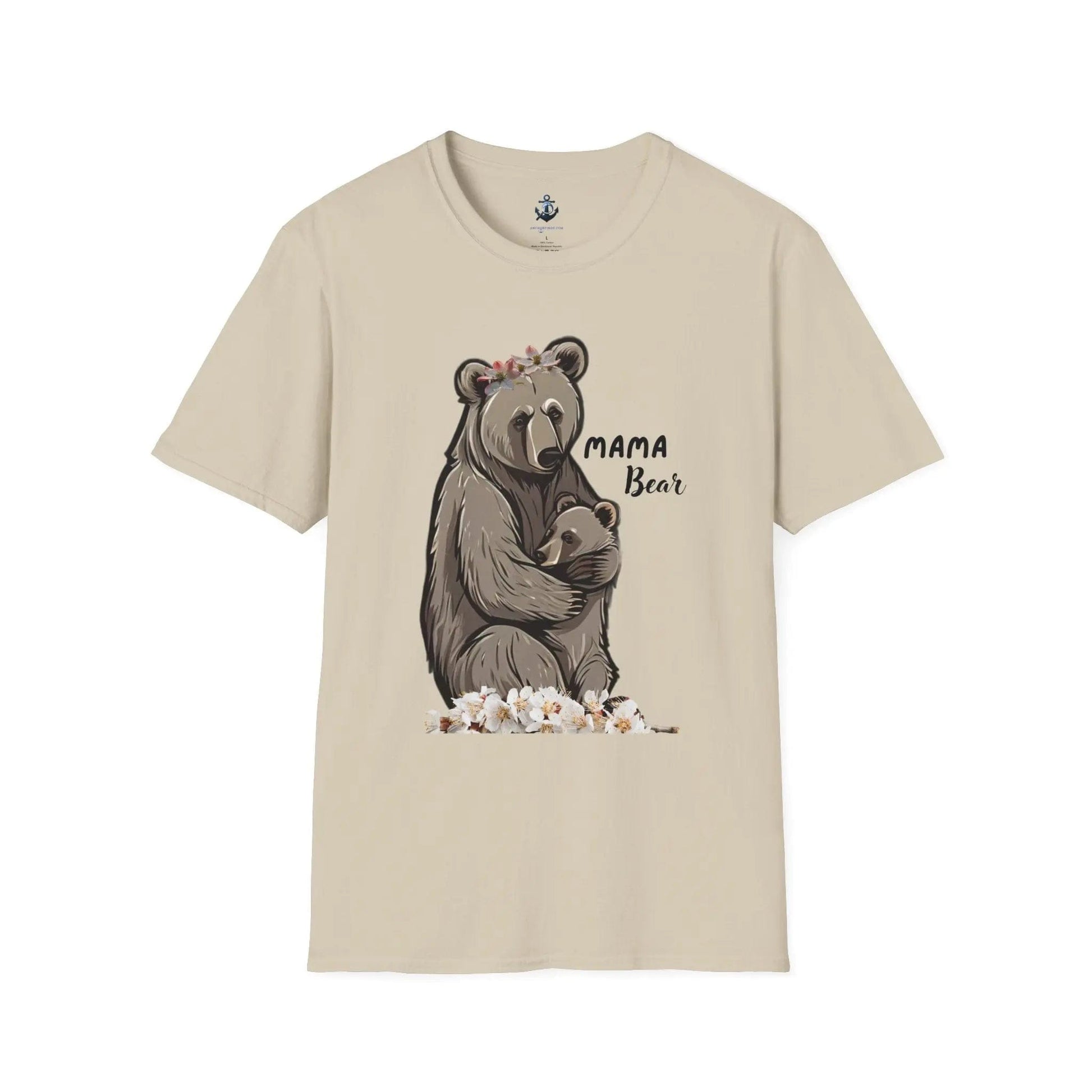 AnchorFinds.com T-Shirt Sand / S Mama Bear Unisex Softstyle T-Shirt: Comfort and Style for Every Occasion