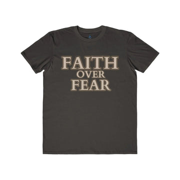 AnchorFinds.com T-Shirt Smoke / S Faith Over Fear Men's Lightweight Fashion Tee