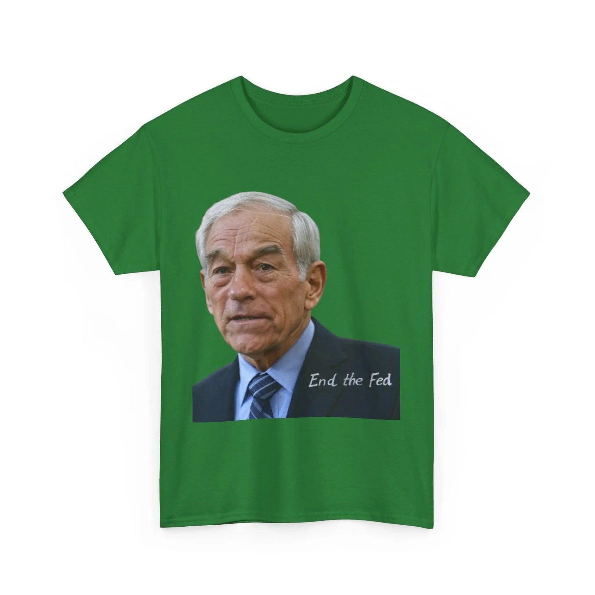 AnchorFinds.com T-Shirt Turf Green / S End the Fed Ron Paul Unisex Heavy Cotton Tee