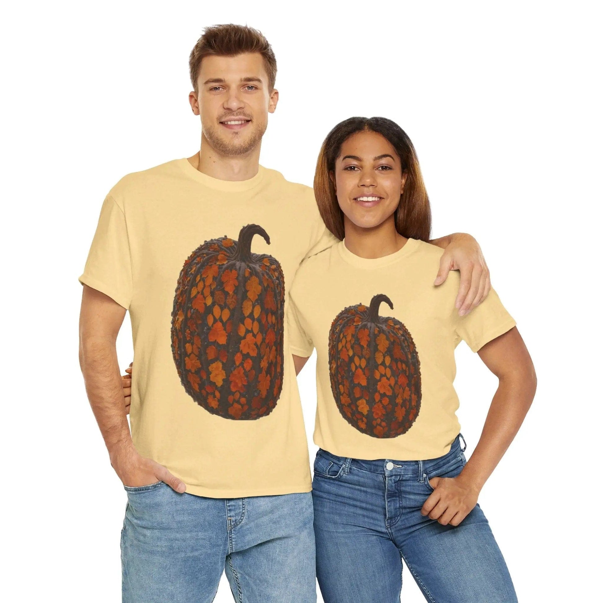 AnchorFinds.com T-Shirt Yellow Haze / S Fall Pumpkin Unisex Heavy Cotton Tee