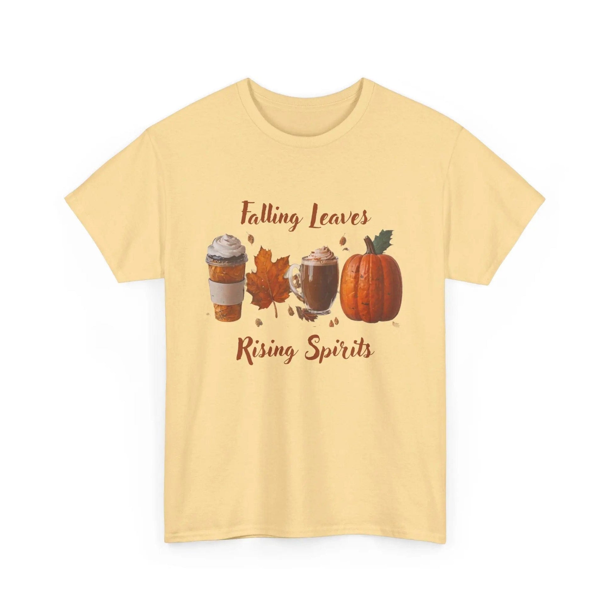 AnchorFinds.com T-Shirt Yellow Haze / S Falling Leaves Rising Spirits Unisex Heavy Cotton Tee: Classic Comfort and Style