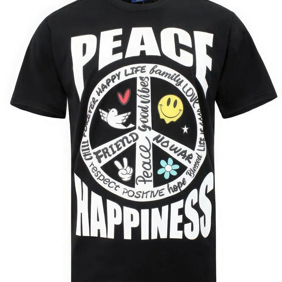 AnchorFinds.com T-Shirts Peace Happiness T-Shirts: Comfort, Style, and Positivity Combined