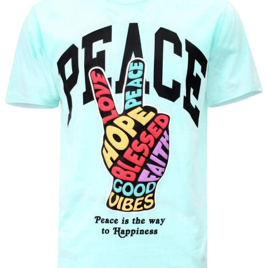 AnchorFinds.com T-Shirts S Peace Hand Sign T-Shirt in Mint: Refreshing Style, Bold Unity