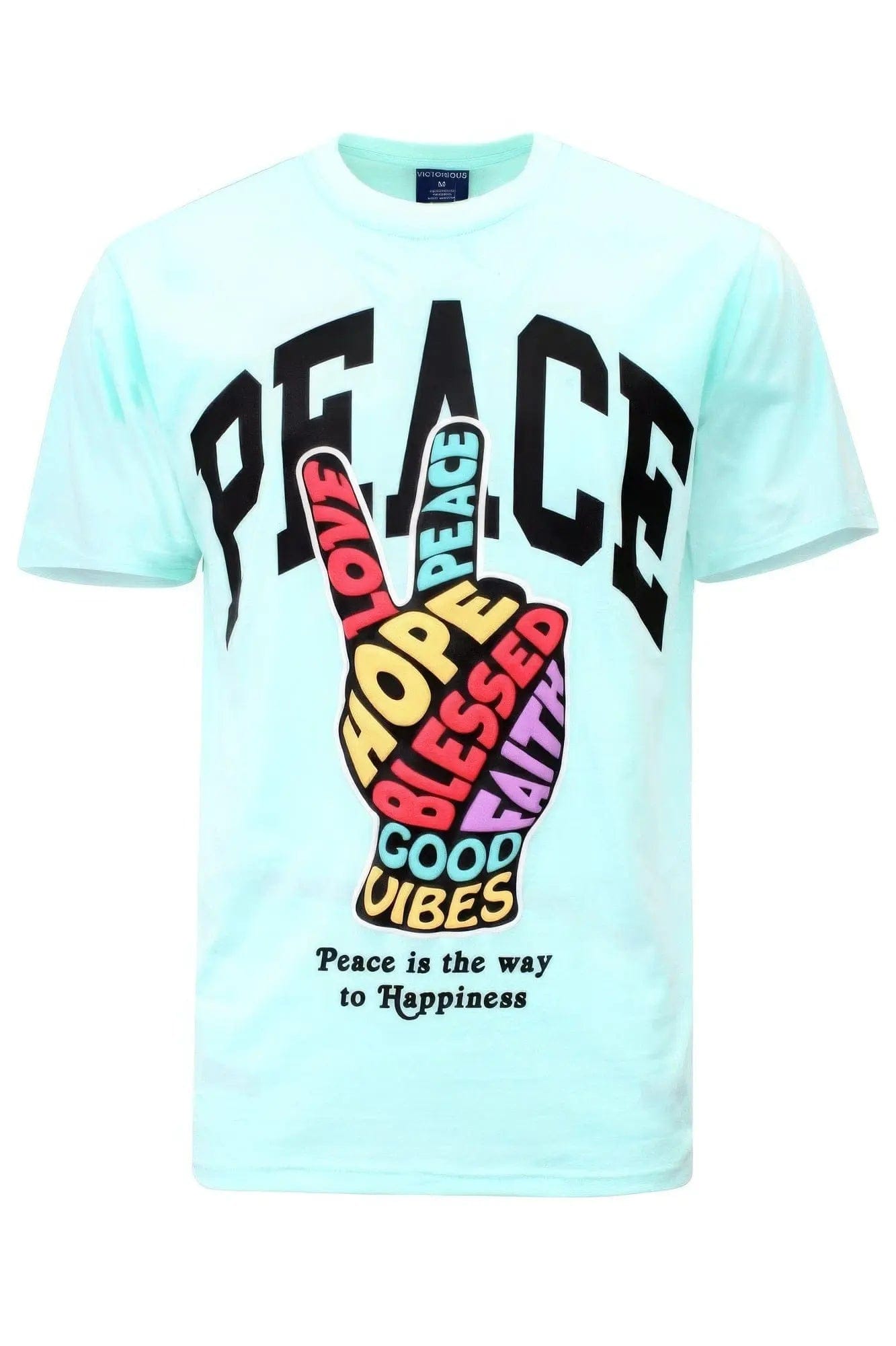 AnchorFinds.com T-Shirts S Peace Hand Sign T-Shirt in Mint: Refreshing Style, Bold Unity