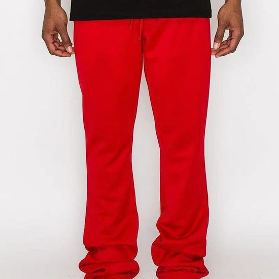 AnchorFinds.com Track Pants S Solid Flare Stacked Track Pants
