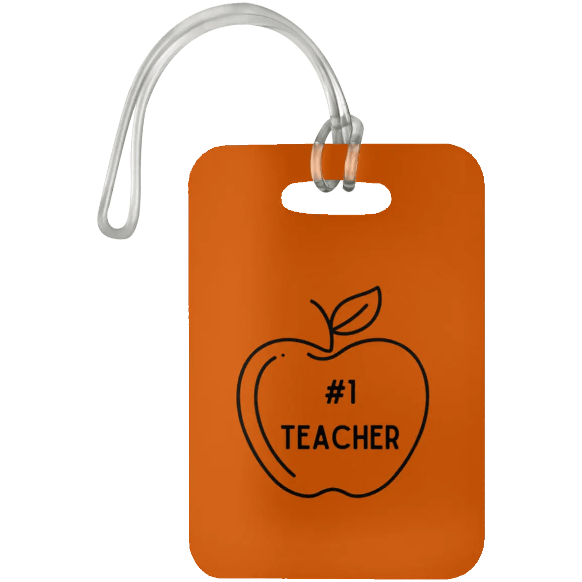 AnchorFinds.com Travel #1 Teacher / Burnt Orange Teacher Luggage Bag Tags