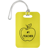 AnchorFinds.com Travel #1 Teacher / Yellow Teacher Luggage Bag Tags