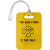AnchorFinds.com Travel Athletic Gold AMA Form Is This Way Luggage Bag Tag