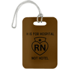 AnchorFinds.com Travel Brown H Is For Hospital, Not Hotel: Add Humor to Your Travels with This Luggage Bag Tag