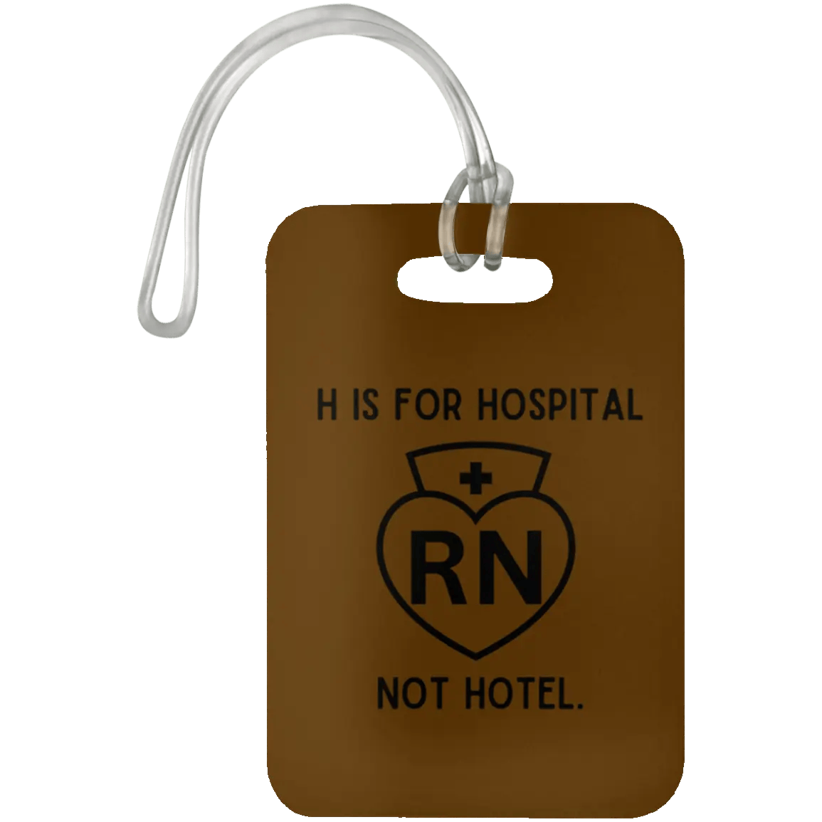 AnchorFinds.com Travel Brown H Is For Hospital, Not Hotel: Add Humor to Your Travels with This Luggage Bag Tag